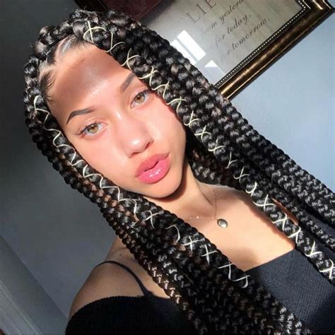 Big Box Braids 😍 Kaylabylon Big Box Braids Hair Styles Braids With