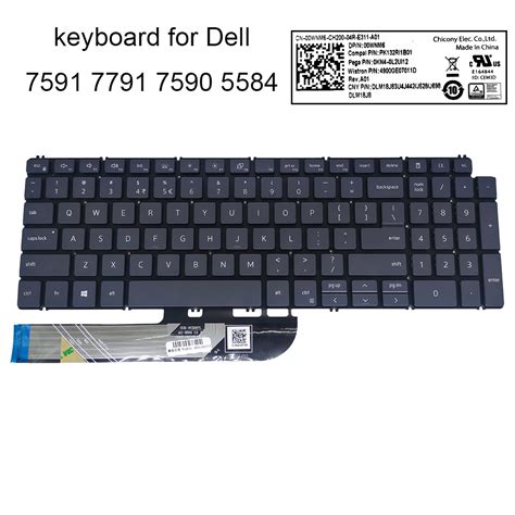 5594 US UK English Arabic Backlit Keyboard For Inspiron 5593 15 5501