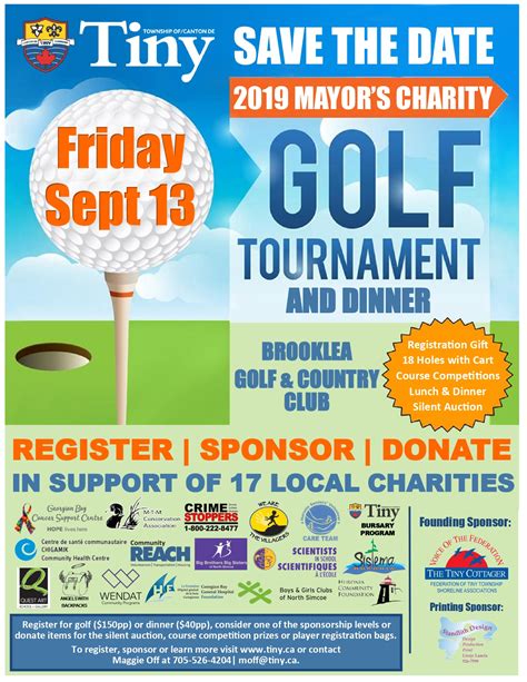 2019 Mayors Charity Golf Tournament And Dinner September 13th The