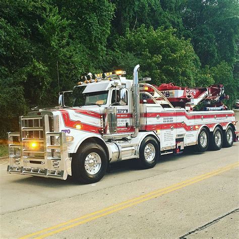 Peterbilt Custom 389 Twin Steer 75 Ton Rotator Tractor Trailer Truck