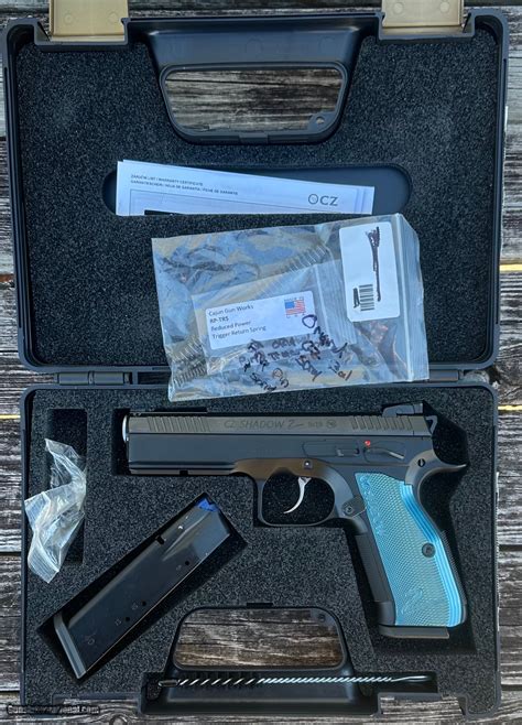 Used Cz Shadow 2 9mm Blue Grip 17 Round Capacity Cajun Gun Works 91257