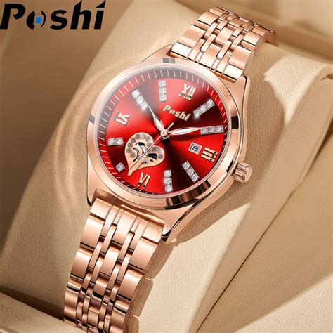 Original POSHI Brand Womens Watches Fashion Luxury Women Waterproof