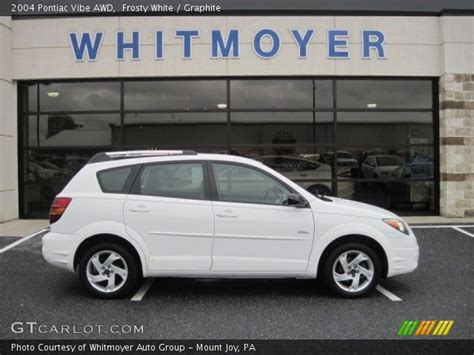 Frosty White 2004 Pontiac Vibe Awd Graphite Interior