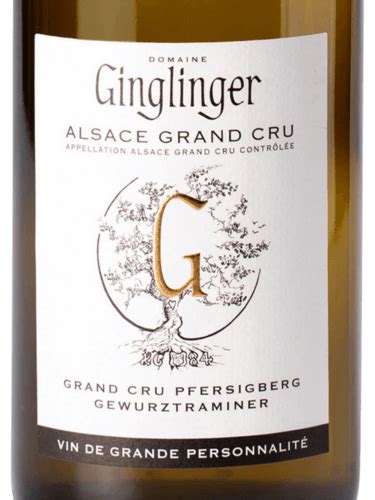 Domaine Ginglinger Gewürztraminer Alsace Grand Cru Pfersigberg