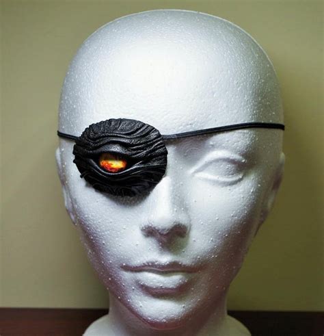 Dragon Eye Eyepatch Black Leather Gothic Style Eye Patch Burning Man