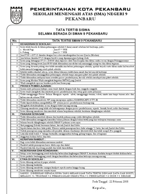 Detail Contoh Pelanggaran Tata Tertib Sekolah Koleksi Nomer