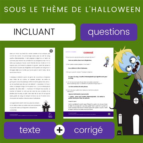 Compréhensions de Lecture Texte Halloween