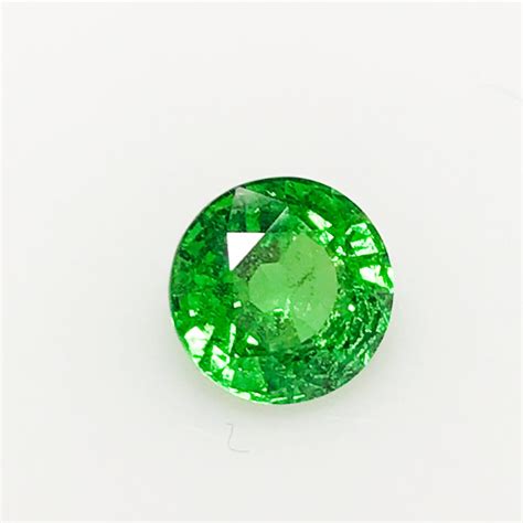 Tsavorite Garnet Round Cut Garnet 2 Carat Garnet Green Garnet