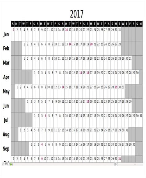 Excel Calendar Timeline Prntbl Concejomunicipaldechinu Gov Co