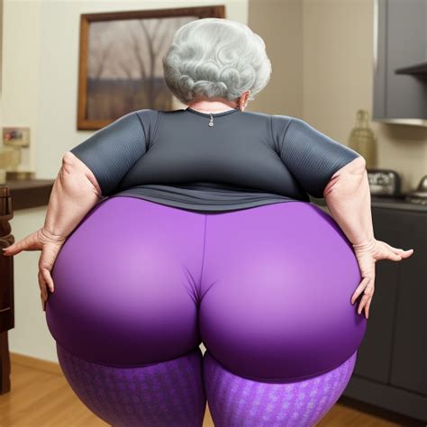 Hires Wallpaper Granny In Leggins Herself Big Booty Saggy Her