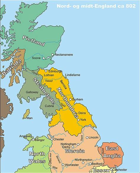 Map Of Northumbria England System Map