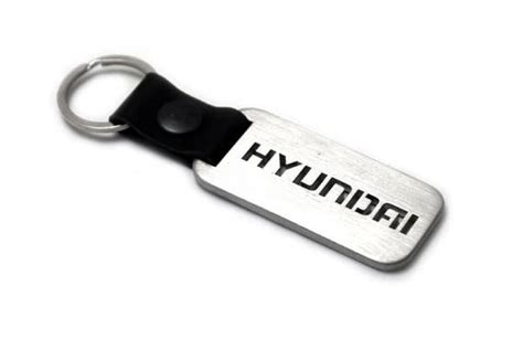 Keychain With Ring Fit Hyundai Made From Stainless Steel