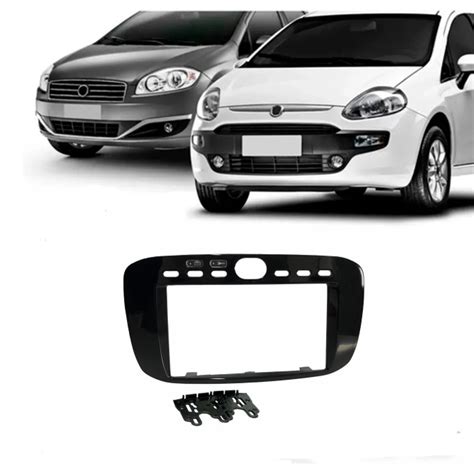 Moldura Painel DVD 2 Din Central Multimidia Fiat Punto 2013 A 2017