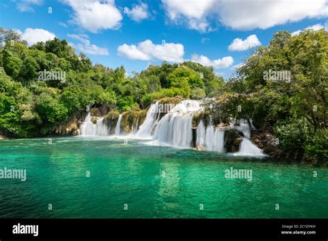 Waterfalls Of Krka National Park Croatia Stock Photo Alamy