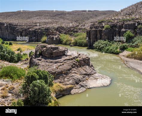 Rio Grande River From The Hot Springs Canyon Rim Trail Big Bend