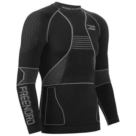 N Freenord Mens Evo Long Sleeve Baselayer Black Sportpursuit