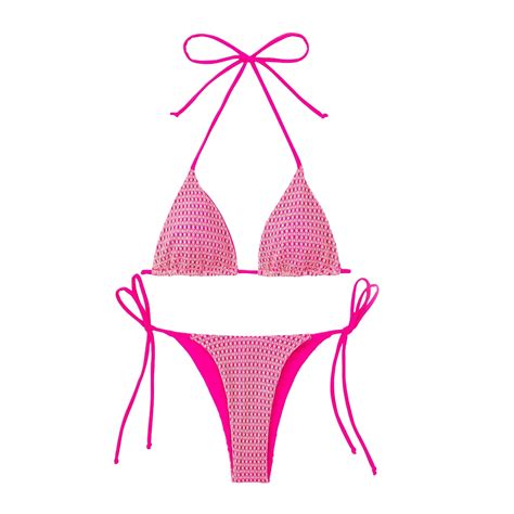 Peaskjp Women Bikini Bikini Set For Women Bathing Suit High Waisted Scalloped V Neck Two Pieces