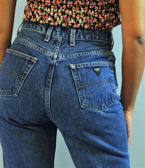 80s High Waisted Jeans Womens Vintage Guess Jeans Distressed Etsy