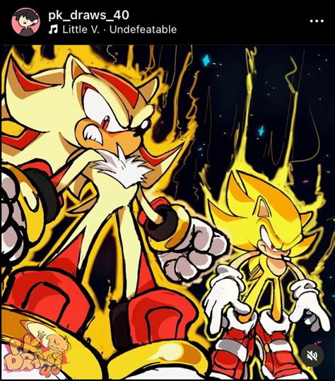 Super Sonic and Super Shadow Redraw by GameWarsStudios on Newgrounds