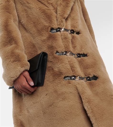 Faux Fur Coat In Brown Rotate Birger Christensen Mytheresa