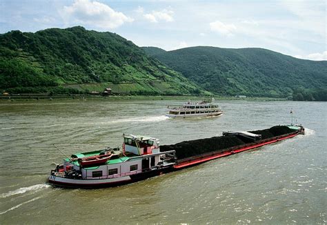 Barge On The River Rhine Photograph By Tony Craddockscience Photo