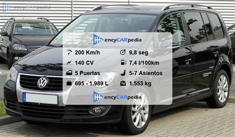 Volkswagen Touran 1 4 TSI 140 Typ 1T Ficha Técnicas 2006 2010