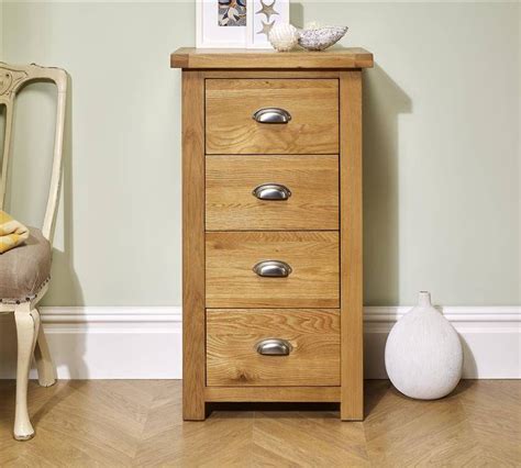 Woburn 4 Drawer Narrow Chest Freitaslaf Net Ltd Solid Oak Bedroom