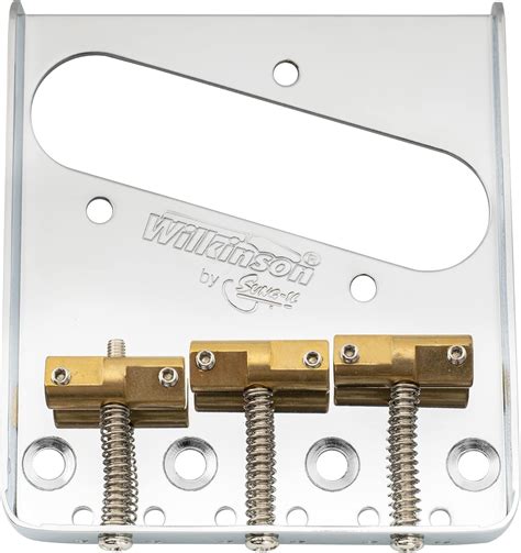 Wilkinson Wtb Brass Compensated 3 Saddle Guitar Telecaster Bridge Assembly For