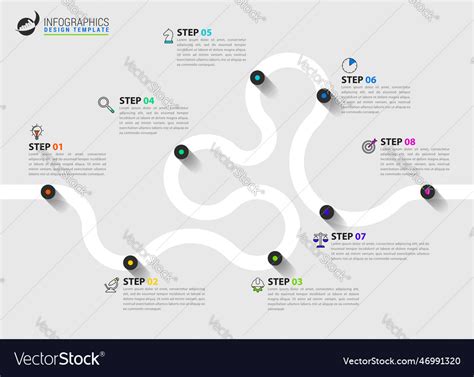 Infographic Design Template Timeline Concept Vector Image