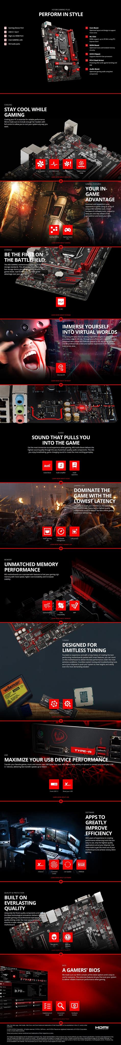 MSI H310M GAMING PLUS 8th Gen Intel LGA 1151 Intel H310 SATA 6Gb/s ...