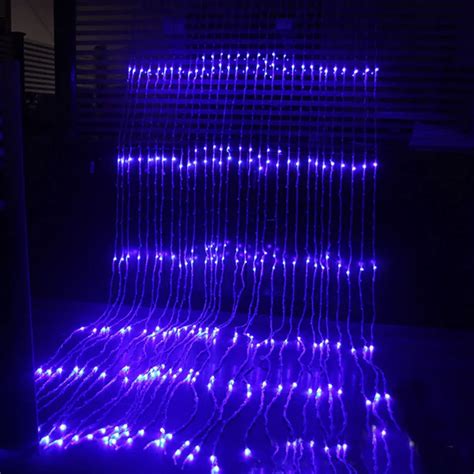 3x3M 320LED Waterfall Waterproof Meteor Shower Rain LED String Lights ...