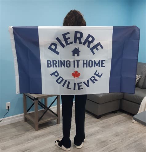 3 Ft X 5 Ft Pierre Poilievre Bring It Home Flag Blue 2 Ogre Brand