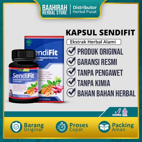 Jual Sendifit Kapsul Obat Asam Urat Reumatik Nyeri Sendi Herbal