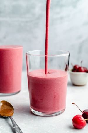 Almond Cherry Smoothie My Fav Smoothie Ambitious Kitchen