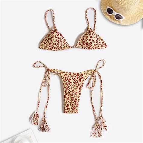 Women Swimwear Sexy Bikini Hollow Out Swimsuit Thong Biquini Cross String Bikini Set Bathing
