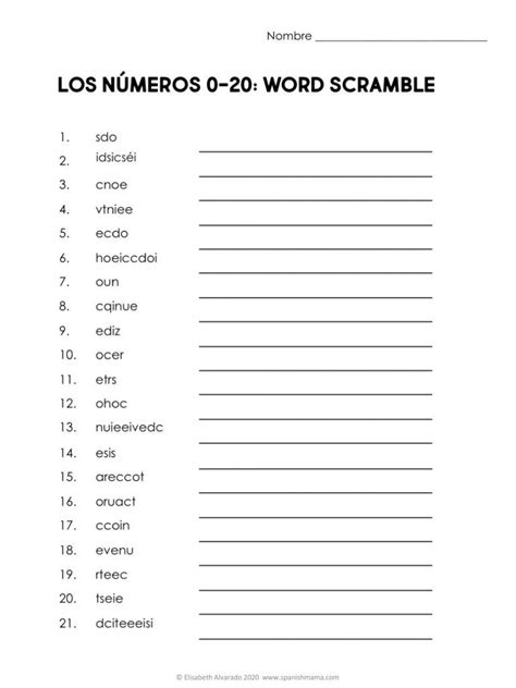 Numbers In Spanish 1 1000 Worksheets