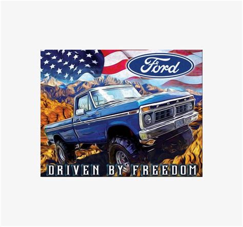 Ford Trucks Us Flag American Store