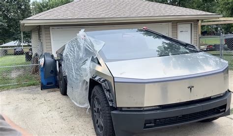 Man Buys The First Totaled Tesla Cybertruck How Is He Even Going To