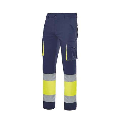 Pantalone Bicolore Da Lavoro Alta Visibilit Stretch Multitasche