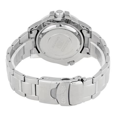 Seiko 5 Sport Land Shark Black Dial Stainless Steel Men's Watch ...