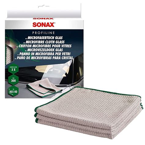 SONAX 3er Pack Microfasertücher Glas Werkstatt Store