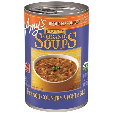 Amys Organic Hearty French Country Vegetable Soup Reduced Sodium 14