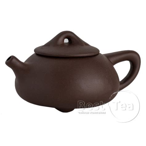 Чайник глиняный темно-коричневый 170 мл оптом в BestTea