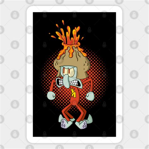 Captain Magma - Squidward - Sticker | TeePublic