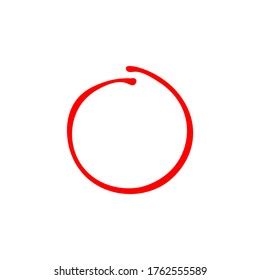 Red Pen Circle Transparent Background