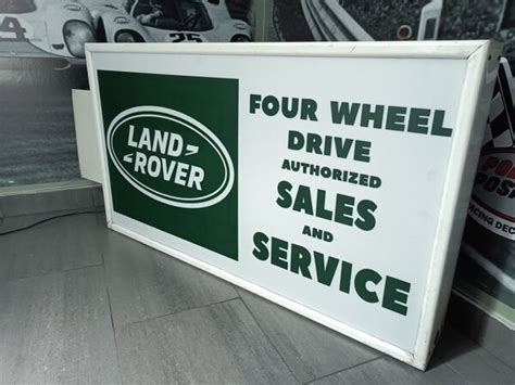 No Reserve Illuminated Land Rover Sign PCARMARKET