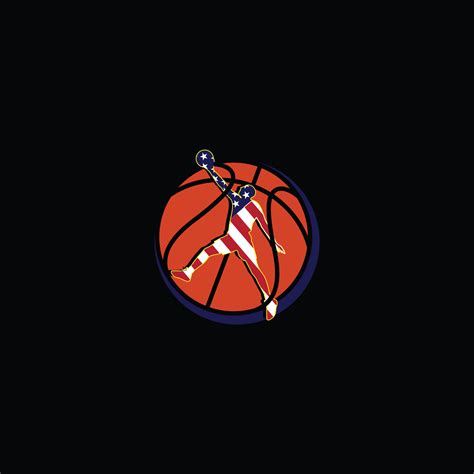 Basketball player jump for the slam dunk logo 17721000 Vector Art at ...