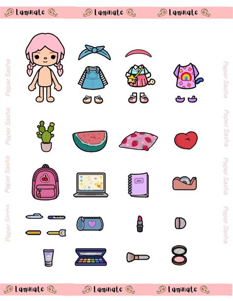 Toca Boca Diy Paper Doll In 2024 Paper Dolls Paper Dolls Printable