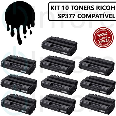 Kit C Un Toner Compat Vel Sp Para Ricoh Sp Sfnwx Sp Dnwx