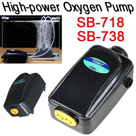 SOBO Silent Aquarium Air Pump Oxygen Pond Aerator Water Fish Tank SB